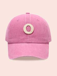 1 件儿童粉色 26 个字母棒球帽，水洗幼儿男童女童防晒帽适合户外日常佩戴 - 粉色 - 查看 9