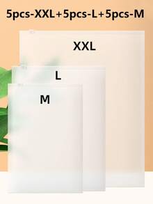 10 cái/12 cái/15 cái/20 cái/25 cái Túi đựng đồ du lịch, Túi đựng đồ di động dày PE, Túi đựng đồ trong suốt chống thấm nước dùng để phân loại quần áo - Nhiều màu - Xem 17