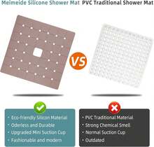 Shower Mat Non Slip Silicone Soft Odorless Bathroom Mat With Mini Suction Cups For Bath Mat And Bath Tub Mat Foldable And Machine Washable With Big Drain Holes For Bathroom Mat - 24 X 24 Brown - Chocolate Brown - View 6