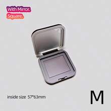 带镜子的磁性化妆盘，空旅行化妆收纳盒，可DIY粉饼或眼影盘，化妆品，价格实惠，房间装饰，梳妆台，旅行，卧室，化妆配件，经济实惠，圣诞礼物，化妆品，化妆工具，廉价商品，礼物，女士礼物，圣诞礼物，赠品，旅行，廉价商品，旅行必备 - 彩色 - 查看 10