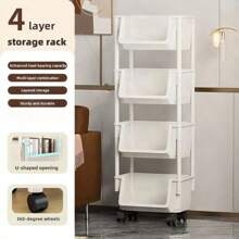 5-Layer Storage Rack Multi-Layer SPA Storage Cart-PABA Non-Electric Mobile Storage Rack With Wheels, Suitable For Living Room, Bedroom Dormitory Book Storage Rack