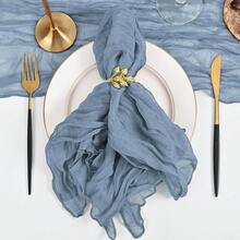 48pcs/Set Cheese Cloth Napkins, 20*20 Inch Crinkled Gauze Dinner Napkins, Bohemian Style, Suitable For Wedding, Party, Banquet, Halloween, Thanksgiving, Christmas (Black) - Multicolor - View 15