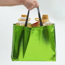 2pcs Size Small Reusable Gift Bags In Colorful Colors, Sparkling, Bridesmaids, Non-Woven Bags, Waterproof Laser Shopping Bags, Party, Good Stuff Bags, With Handles, Cheapest Items Available, Shopping Bags, Party Bags, Party Gift Bags, Tote Bags With Laser Film Aluminum Foil Shopping Clothing Advertising Tote Bags