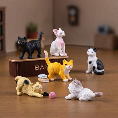 Accesorios de micropaísaje de jardinería para gatos, decoración de escritorio para el hogar, elementos de escenografía
