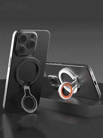 For Magnetic Finger Clasp 3 Sections Silicone Ring 1pc Ultra Light And Ultra Thin Strong Suction Rotating 360° Wall Stickers Everywhere Folding Ring Phone Holder Alloy Portable Universal Desktop Creative Portable Live Lazy Stand Free Hands Office Kitchen Shower Bedside Gym Car Compatible With IPhone, Android Phone, Gift For Birthday, Family, Friends Phone Ring Holder, Phone Grip, Phone Accessories