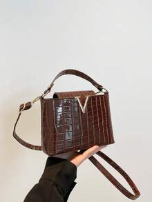 حقيبة يد نسائية فاخرة من علامة تجارية، حقيبة كبيرة...