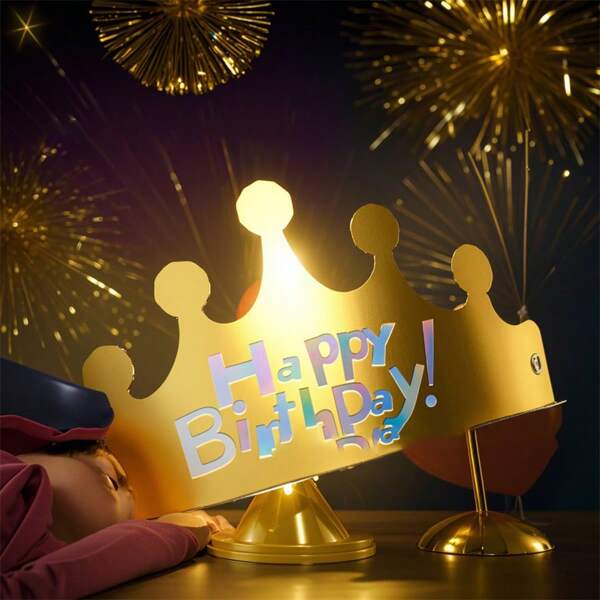 20/50pcs Folding Birthday Paper Cap Individually Wrapped Crown Birthday Celebration Dress Adjustable Festival Birthday Cap Is Slightly Different