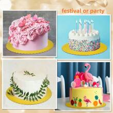 4 Stück/8 Stück Tortenträger, runde Tortenboden aus Papier und Folie, Größen 6", 8", 10", 12", für Backen, Tortendekorationen, Feste, Geburtstage, Partys, Küche, Restaurants, Hochzeiten, Abschlussfeiern, Baby-Partys, Weihnachten, Halloween, Lehrertag, Erntedankfest, Schulbeginn (Gold & Silber)