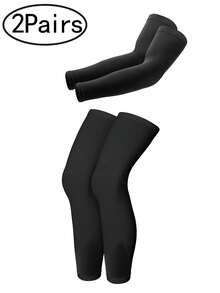 4 pares de mangas de compresión de protección solar de longitud completa para hombres, mangas de enfriamiento para fútbol, golf, baloncesto, guantes blancos, calentadores de brazos, disfraces de otoño, disfraces de Halloween, regalos para hombres - A - Ver 12