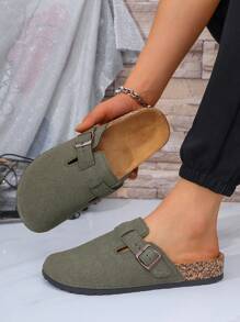 Men's Casual Simple Suede Slip-On Loafers Mule Slippers