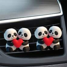 3pcs Cute Cat Car Ventilation Air Freshener Clip - Creative Hoodie Cat, Milk Tea Cat, Bell Cat Designs, 2D Acrylic Car Ventilation Decoration Clip, Comes With Aromatherapy Sheet, Deodorization + Random Scents, Car Air Freshener, Car Interior Decoration, Perfect Gift For Family And Friends