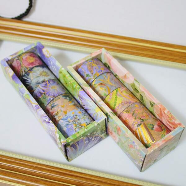 5 Rotoli/Scatola Il Dono Della Luce Fragrante Sulle Tempie, E Set Di Nastri Di Carta, Nastro Manuale Personalizzato, Adatti Per Confezione Regalo, Decorazione, Scrapbooking E Decorazione Di Articoli Di Cartoleria Per L'Apprendimento DIY E Nastri Di Carta., Forniture Scolastiche, Ritorno A Scuola