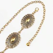 Chain Belt 2025 Summer Fashion New Large Oval Carved Waist Chain - 銅色 - 查看 5