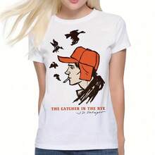 The Catcher In The Rye J. D. Salinger T-Shirt,  And Wo Sizes - White - View 1