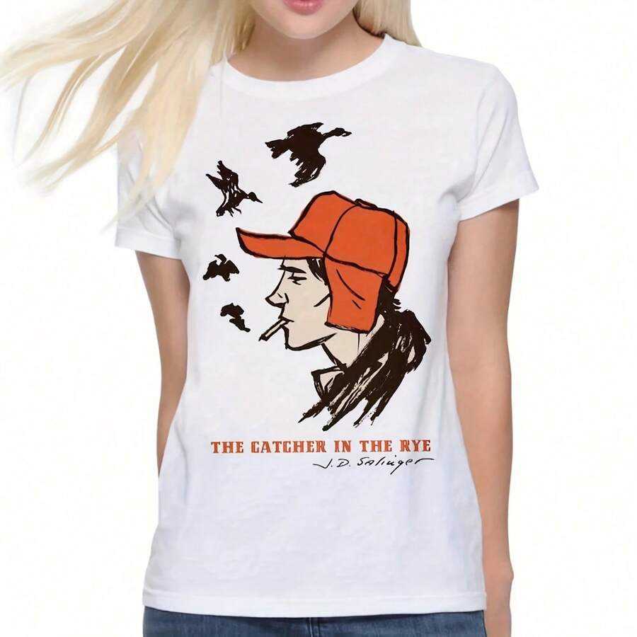The Catcher In The Rye J. D. Salinger T-Shirt, And Wo Sizes - White - View 1