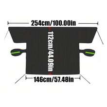 1pc Car Front Windshield Oxford Fabric Snow Shield, Sun Shield, All-Season Wind, Snow And Sun Protection - one-size - View 3