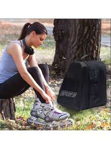 1 pezzo - Borsa per pattinaggio, con cinturino regolabile alla spalla, grande capacità, borsa per riporre in modo traspirante, per pattini a rotelle, accessori per pattinaggio in linea, borsa portatile per riporre gli accessori 'auto