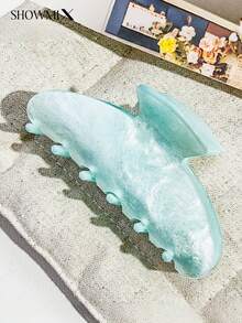 Customized Handmade Crystal Rhinestone Cloud Design Acrylic Hair Clip, Korean Fashion Accessory, Metallic Tone, Elevated Hair Claw For Updo, Colorful, Cute, Adorable, Funny, Kawaii, For Teacher, For Boys And Girls, For Teenagers, Junior High School Students, Middle School Students, High School Senior High School Students, College Students, University Students, Freshman, Sophomore, Underclassmen, Delicate Romance, Fall Decor