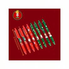 8pcs Christmas Themed Gel Pens, 0.5mm Fine Tip, Quick Drying Ink, Smooth Writing, Suitable For Office, School, Holiday Gift, Back To School Supplies, New Year Gifts - Sets - View 7
