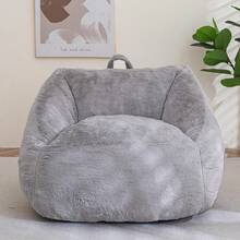 Bean Bag Chair For Adults Kids With Armrests - Fluffy Lazy Sofa With Handle Soft Stuffed Filler - Comfy Cozy Floor Sofa With Pocket Accent Chair For Living Room, Bedroom, Dorm (Grey) - 深灰色 - 查看 1