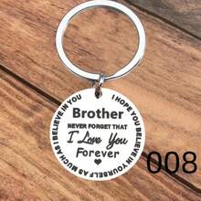 1 pieza Llavero de acero inoxidable con diseño lindo "Te amo por siempre" como regalo para hermana, familia, mujer, cumpleaños, Navidad, Año Nuevo, fiestas, Día de Acción de Gracias, accesorios de coche, bolso, mochila, portaidentificaciones, estilo gótico y Y2K