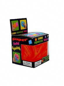 Needoh Striped Ice Cube Malt Sugar Stress Relief Toy, Squeezy Ice Cube Malt Sugar Decompression Toy - Multicolor - View 10