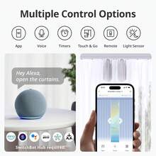 Automatic Curtain Opener - Bluetooth Remote Control Smart Curtain With App, Upgraded High-Performance Motor, Add  Hub To Work With Alexa,  Home, HomeKit (Curtain 3, U Rail) - 4pcs - View 8