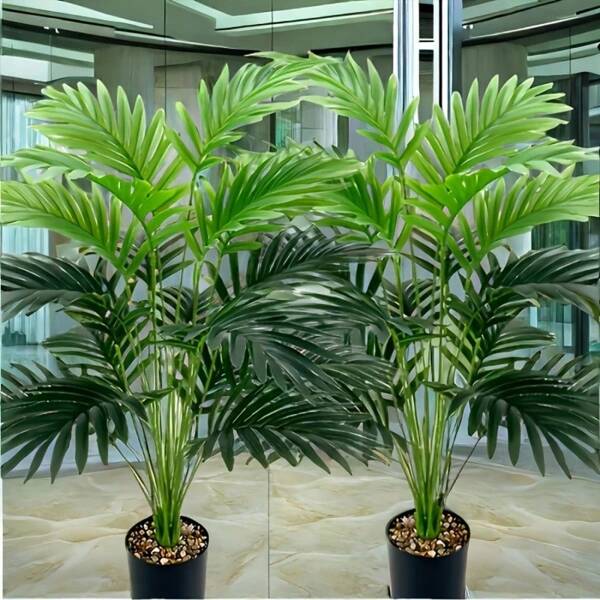1pc UV Resistant Artificial Palm Tree - Real Touch Artificial Greenery, Perfect For Wedding Decor, Rome Decor, Home Decor, Garden Decor And Indoor/Outdoor Decorations