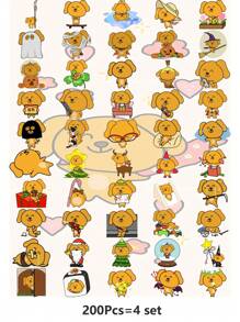 50pcs/Pack Funny Cute Dumb Dog Sticker Decorations, Waterproof For Water Bottle, Phone, Fridge