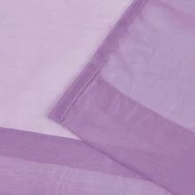 2 Panels Solid Color Lilac Purple Sheer Curtains Elegant Rod Pocket Window Voile Panels Drapes For Bedroom Living Room (52X54 Inches) - 紫丁香色 - 查看 8