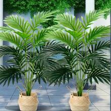 1pc UV Resistant Artificial Palm Tree - Real Touch Artificial Greenery, Perfect For Wedding Decor, Rome Decor, Home Decor, Garden Decor And Indoor/Outdoor Decorations,Fake Plants