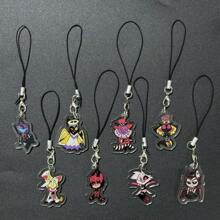 Anime GOODS Anime Acrylic Keychain -Vicky Charlie Alastor Cute Y2K Cartoon Pendant, Suitable For Bags And Keys, Perfect Gift For Fans, Cosplay Accessories Car Key Bag Backpack Small Jewelry Key Ring Accessories Creative Student Gifts Anime Derivatives, Creative Backpack Pendants, Car Key Pendants, Acrylic Keychains, Japanese Comic Pendants, Neko Contents Seed Keychain Collectibles, Pendants, Otaku Collection Gifts, Cheap Gifts School Letter Car Accessories Goth
