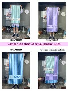 Personalized Custom Name Large Soft Beach Towel, Sand-Proof, Custom Beach Towel, Bridesmaid Gift Towel, Personalized Pool Party Towel, Best Gift, Personalized Gift, Vacation Equipment, Name Bath Towel, Three Sizes Available, 50 Cm * 100 Cm, 70 Cm * 140 Cm, 80 Cm * 160 Cm, Choose As You Like