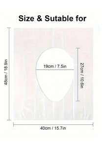Tragbare individuell verpackte durchsichtige Einweg-Toilettendeckel, tragbare Toilettenabdeckung, wasserdichte Toilettenabdeckung, tragbare Toilettendeckel, Haushaltsgegenstände, unverzichtbares Reisezubehör für Geschäftsreisen, Camping, Krankenhausstationen, Hotelaufenthalte, wenn Sie öffentliche Toiletten benutzen, kann es auch Ihre persönliche Hygiene gewährleisten