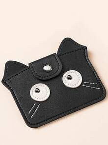 1件女士新款卡通猫咪可爱卡包零钱包迷你超薄小卡片盒化妆包女士钱包迷你钱包零钱包 - 彩色 - 查看 9