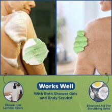 Exfoliating Gloves For Men And Women | Spa-Quality Exfoliation Mitts To Remove Dead Skin & Bumps | Textured Body Scrub Bath And Shower Gloves - Colorful 1 PCS Pack - Pink, Green, Blue, & Purple Back To School