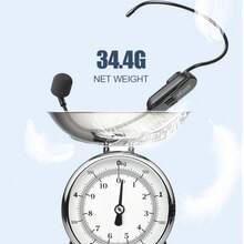 2.4G Wireless Microphone Headphone Strap, Directly Plugs Into 6.35mm MIC Jack Of Large Speaker Devices, Comes With 3.5mm Adapter, Uses 2.4G GFSK Frequency Hopping Digital Technology, Auto-Connects On Power On, 50M Wireless Range, 6H Battery Life, Near-Field Pairing (Anti-Interference) - Black - View 12