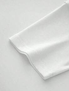 1pc Oversized Men's Drop Shoulder Short Sleeve T-Shirt, Streetwear Casual Style, Exaggerated Loose Fit, Dark Graphic Print, Sketch Line Art Pattern, Y2K, Holiday Gift, Unisex Couple Matching - trắng - Xem 6