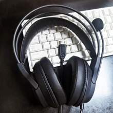 USB Virtual 7.1 Headset für Bildung, Prüfungen, Gaming, kabelgebundene Computer Kopfhörer