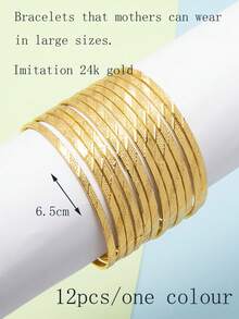 12 sztuk Polka Dot Tekstura Modna Cienka Bransoletka Dla Nastolatek