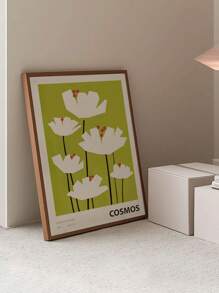 1 件彩色花卉插图印刷品，抽象植物墙艺术，不拘一格的家居装饰，无框 - 彩色 - 查看 3