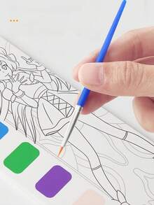 1pc Watercolor Memo Note Painting Book, Coloring Book, Drawing Book, Educational Drawing Practice Notebook, Handmade Stress Relief Painting Book, Creative Doodle Painting Book. Interesting And Simple, Cultivates Drawing And Hands-On Ability, Enhances Focus And Imagination. Suitable As Christmas, Birthday, Party, New Year, Halloween Gift. - Multicolor - View 7