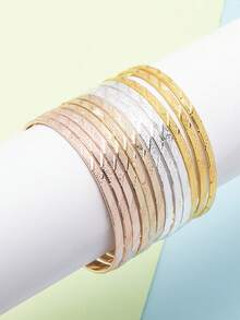 12 sztuk Polka Dot Tekstura Modna Cienka Bransoletka Dla Nastolatek