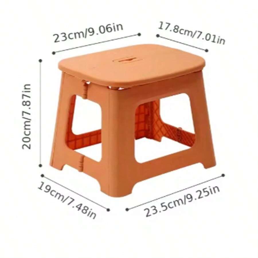 1 pezzo di sgabello pieghevole, spesso e portatile, sgabello in plastica leggera adatto per bagni domestici e uso esterno