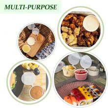 Condiment Containers With Lids  Small Snack Containers Portion Cups Reusable Plastic Salad Dressing Container For Leakproof To Go Sauce Sampling Travel Snack - 4.2 OZ - View 2