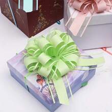 20pcs Macaron Color 3D Floral Gift Bow - 11.94 Inches Blue, Purple, Pink And Green String Bow, Suitable For Various Festivals And Birthday Party Decorations (Random) School Supplies, Back To School