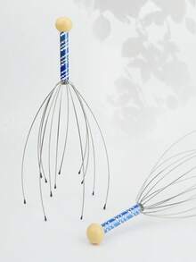 1/2 piezas Masajeador de cabeza de 12 dedos, masajeador de cuero cabelludo, rascador de masaje de cuero cabelludo, estimulación del cabello y alivio del estrés corporal, cabello, herramientas para el cabello, cuidado del cabello, escuela, vuelta al colegio, viaje, artículos esenciales de viaje, artículos esenciales para el hogar, spa, herramienta de masaje, masaje, masajeador, spa - Multicolor - Ver 10