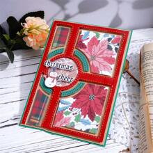 1pc Cross Background Frame Metal Die-Cutting Mold For Scrapbooking, Album Decor, Diary Embellishments, Greeting Card Crafting, Paper Crafts, No-Electricity Metal Template For Holiday Decorations & Supplies