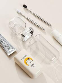 Travel Toothbrush Holder, Toothbrush Case And Toothbrush Cup With Handle Travel Kit, Large Capacity Toothbrush Toothpaste Storage For Bathroom Business Trip Camping - Multicolor - View 7