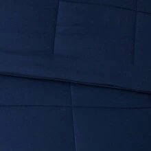 Navy Bedding Sets Queen - 7 Pieces Solid Queen Bed In A Bag, Queen Bed Set Navy With Quilted Warm Fluffy Comforters, Sheets, Pillowcases & Shams - Multicolor - View 2